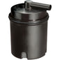 ZeroWater ExtremeLife faucet mount water filter attached to kitchen faucet, clear filter cartridge visible for clean drinking water.