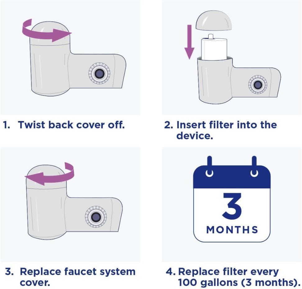 PUR® PLUS RF-9999 faucet mount replacement filter, 2-pack