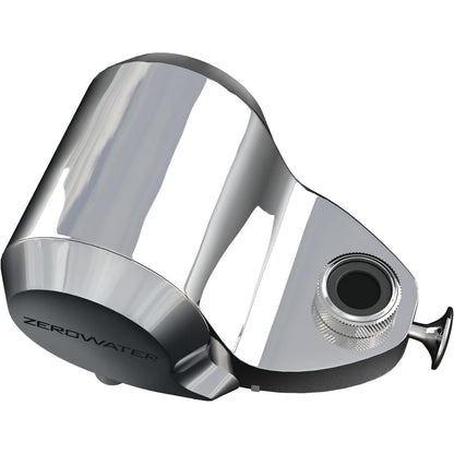 ZeroWater ExtremeLife faucet mount filter installed on kitchen faucet for clean, filtered drinking water.