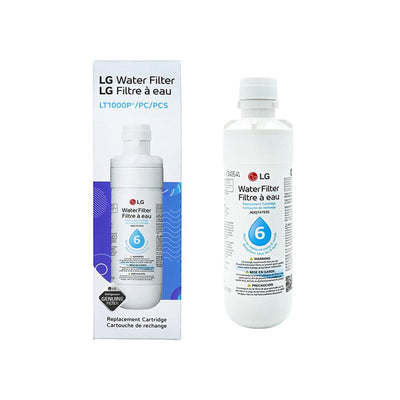 LG LT1000P refrigerator water filter installed in a refrigerator, showcasing the filtration unit for clean, fresh water.