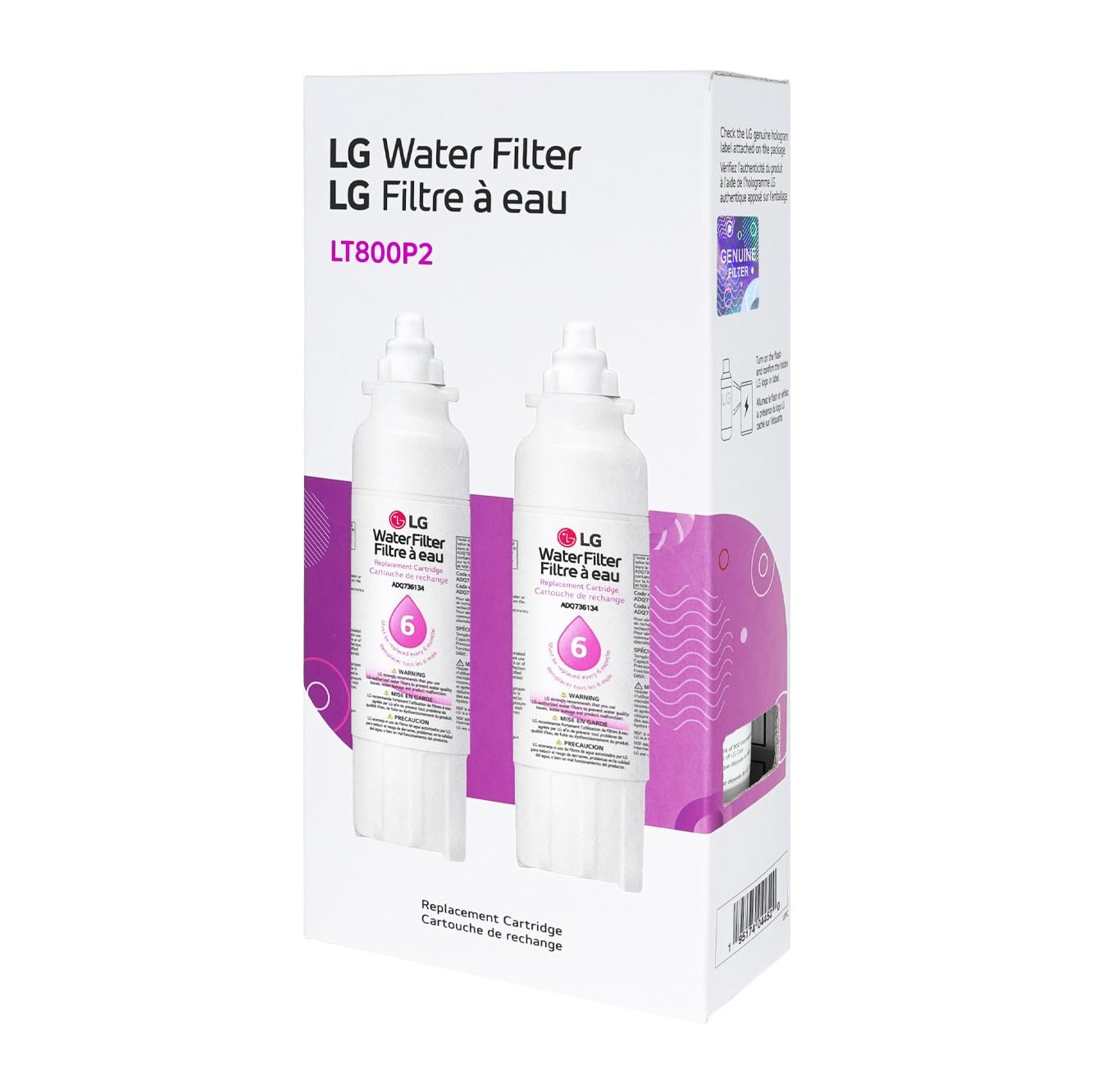 LG LT800P Refrigerator Water Filter