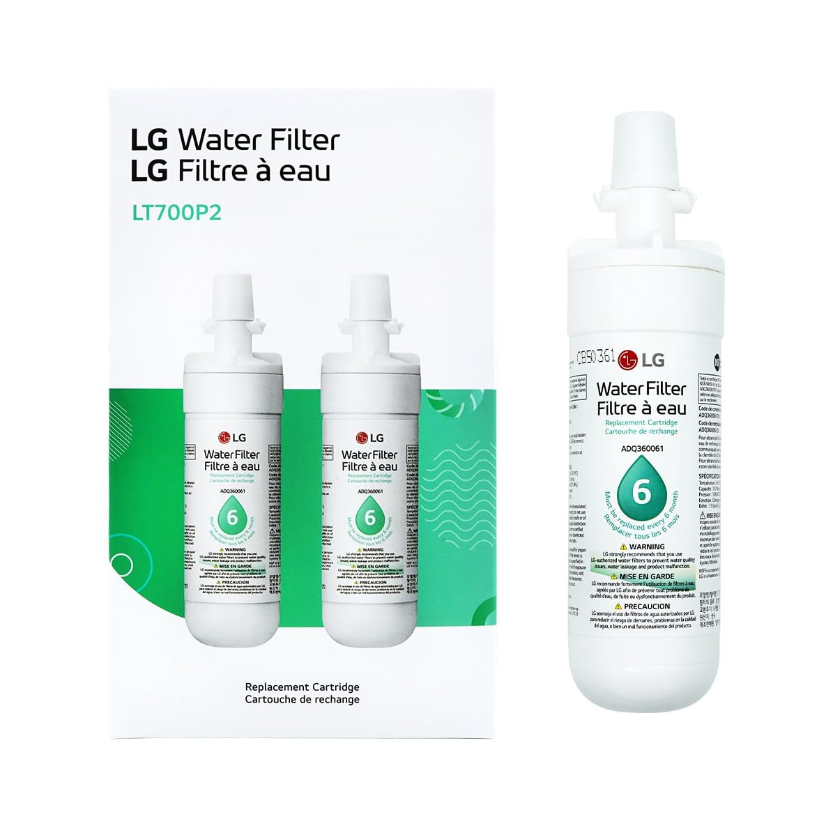 LG LT700P Refrigerator Water Filter