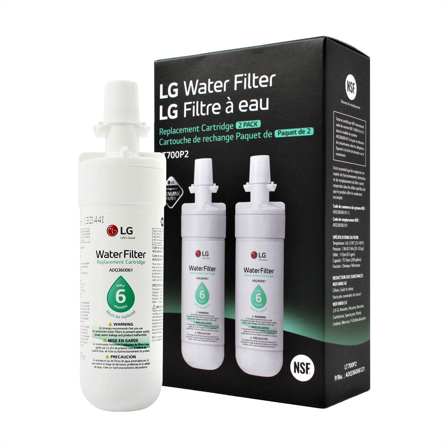 LG LT700P Refrigerator Water Filter