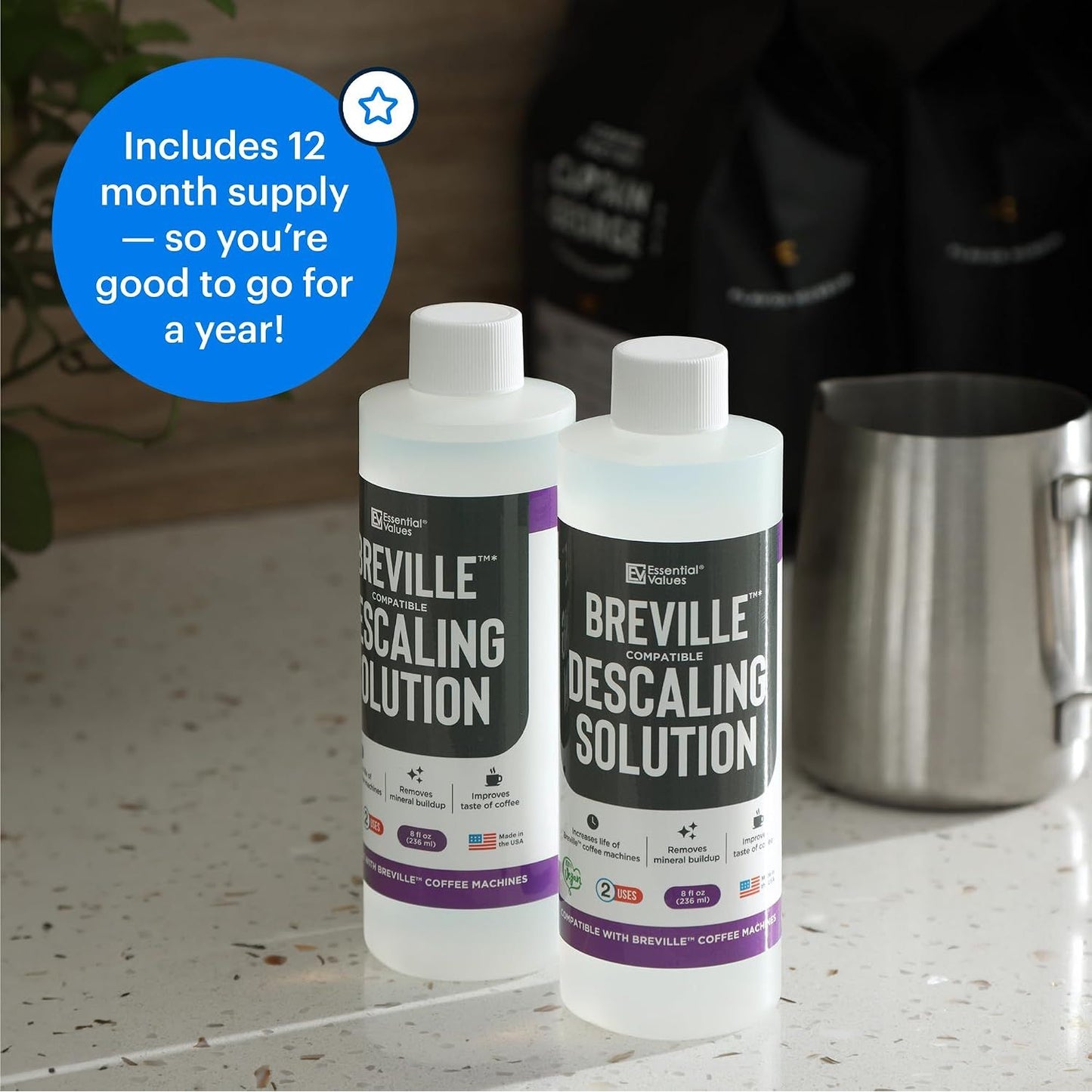 Coffee Machine Descaler Cleaner for all Automatic Coffee Makers & Espresso Machines
