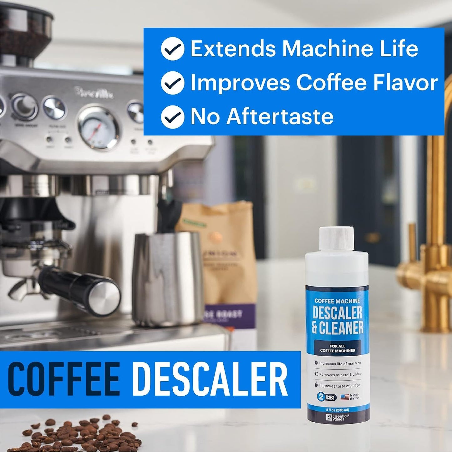 Coffee Machine Descaler Cleaner for all Automatic Coffee Makers & Espresso Machines