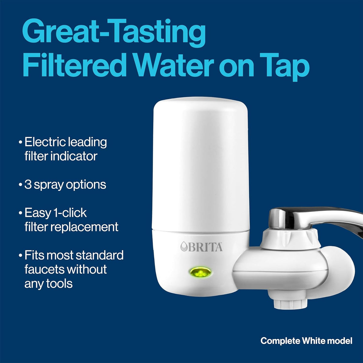 Brita® Elite faucet mount replacement filter, white, 3-pack