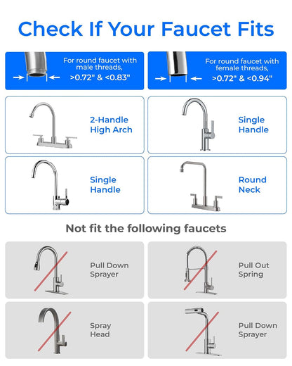 Waterdrop® WD-FC-01 faucet mount water filter system