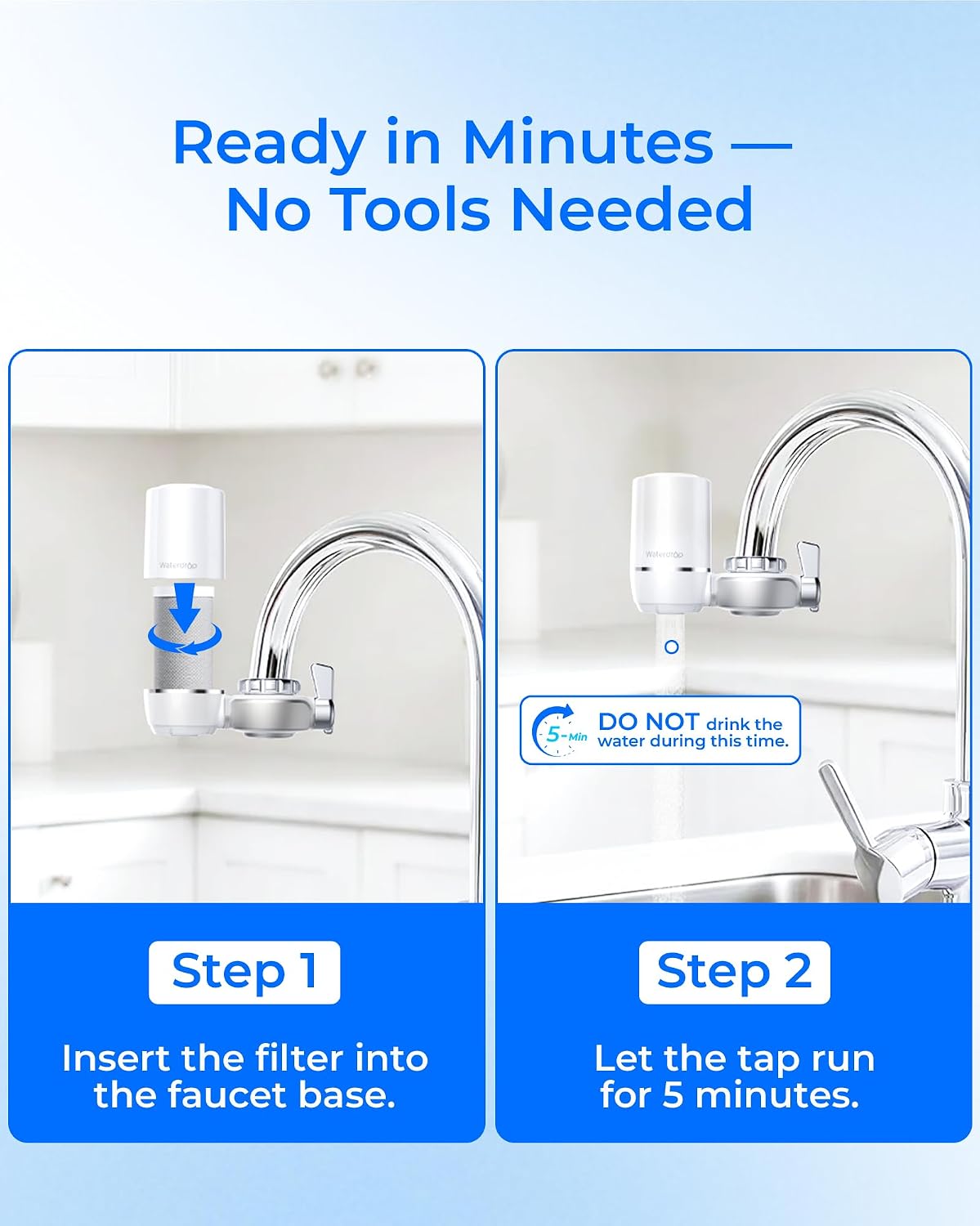 Waterdrop® WD-FF-01A faucet mount replacement filter, 3-pack