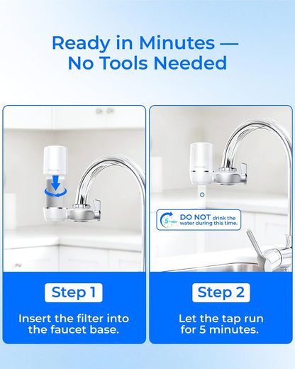 Waterdrop® WD-FF-01A faucet mount replacement filter, 3-pack