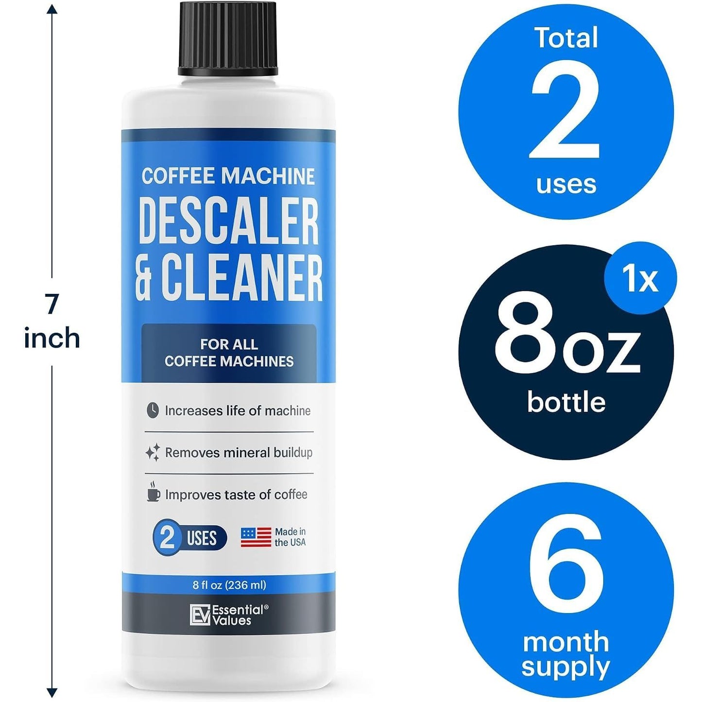 Coffee Machine Descaler Cleaner for all Automatic Coffee Makers & Espresso Machines