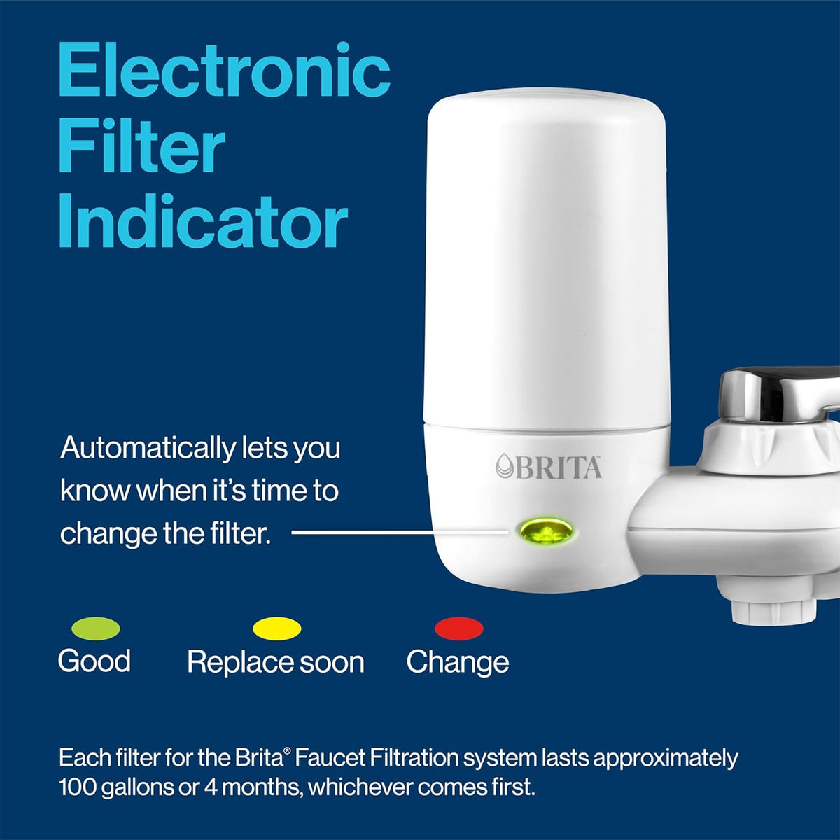 Brita® Elite faucet mount replacement filter, white, 3-pack