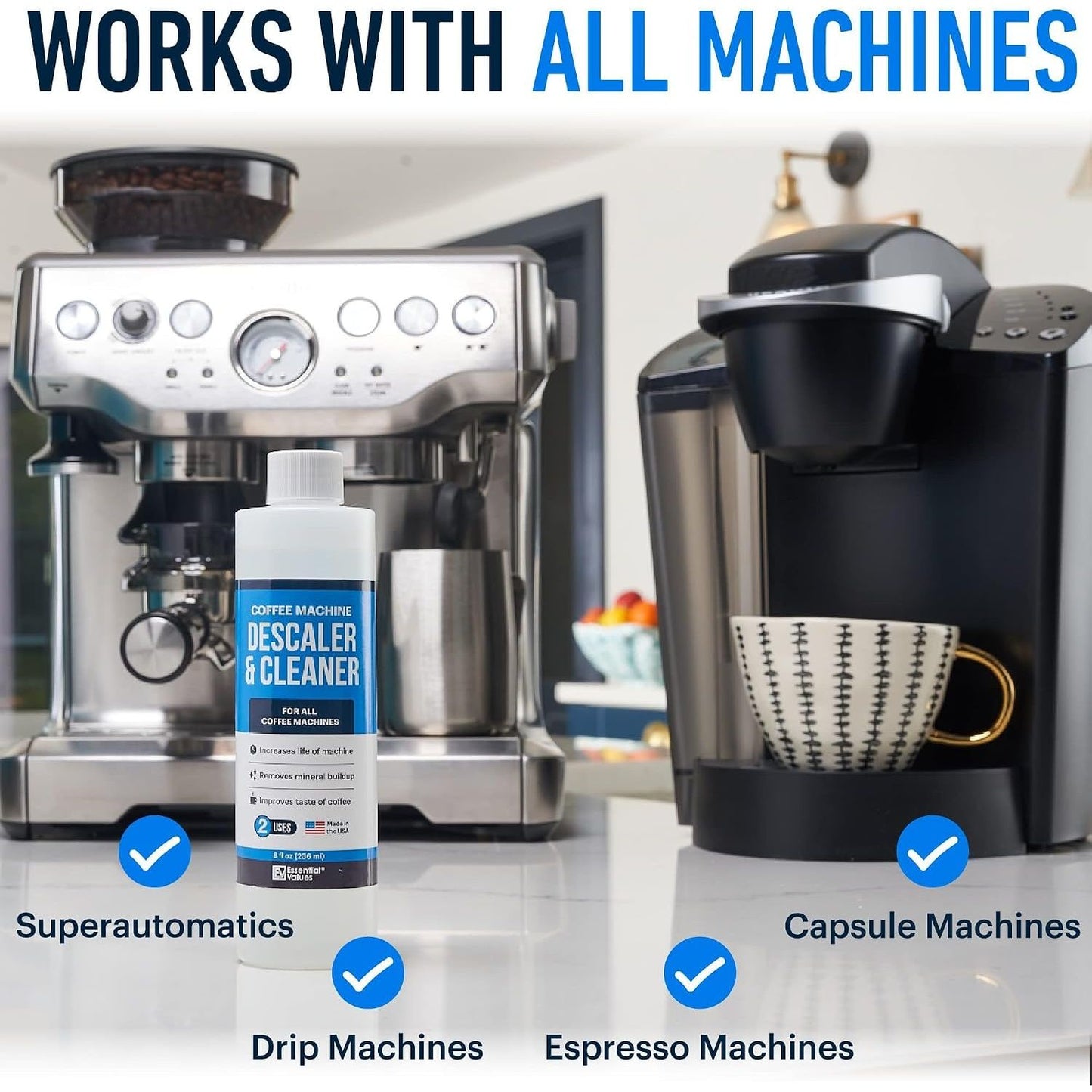 Coffee Machine Descaler Cleaner for all Automatic Coffee Makers & Espresso Machines