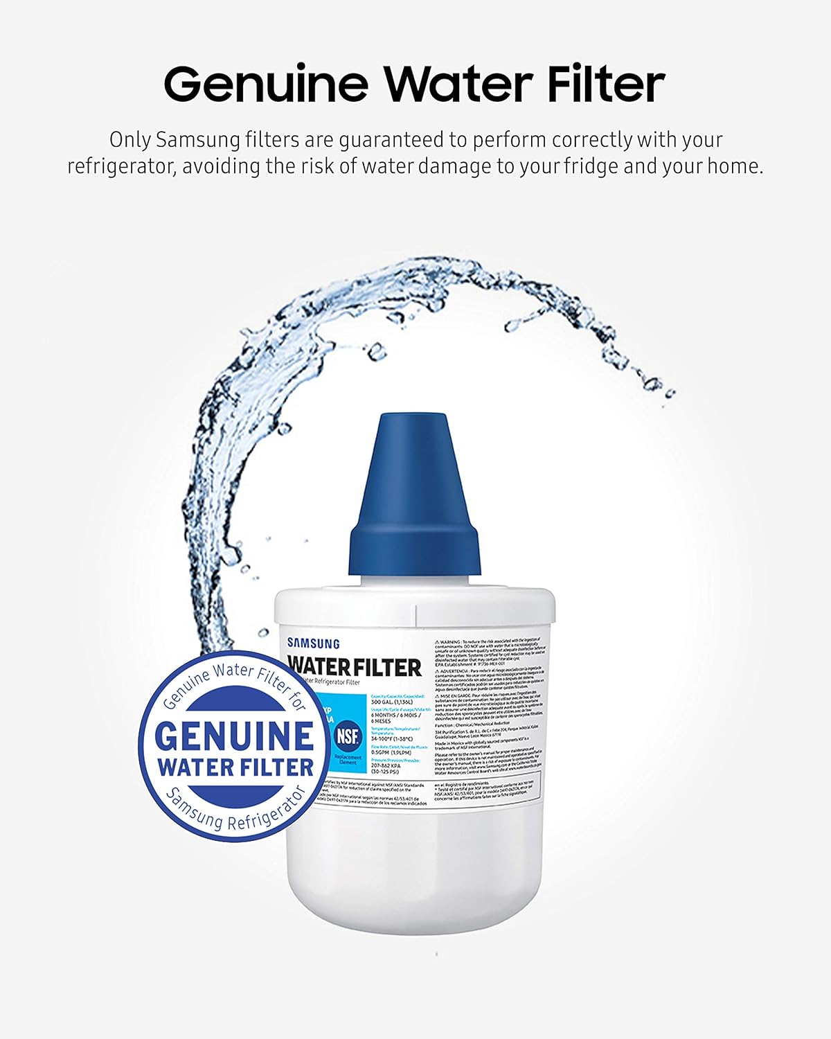 Samsung HAFCU1/XAA Genuine Refrigerator Water Filter