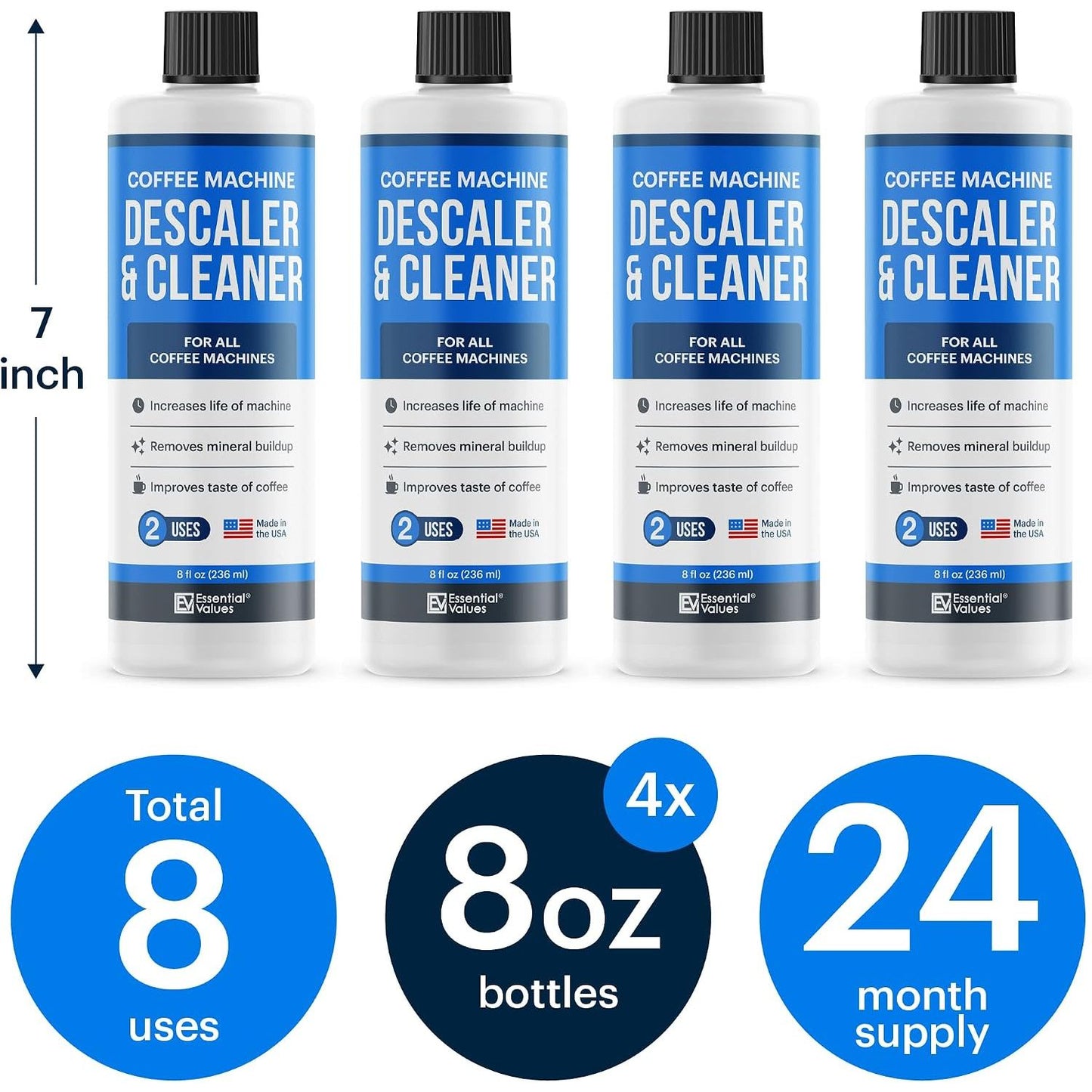 Coffee Machine Descaler Cleaner for all Automatic Coffee Makers & Espresso Machines