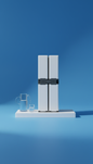 Sleek wall-mount Whole-System Filtration Unit by Zero Filter Store, featuring filter components and modern design.