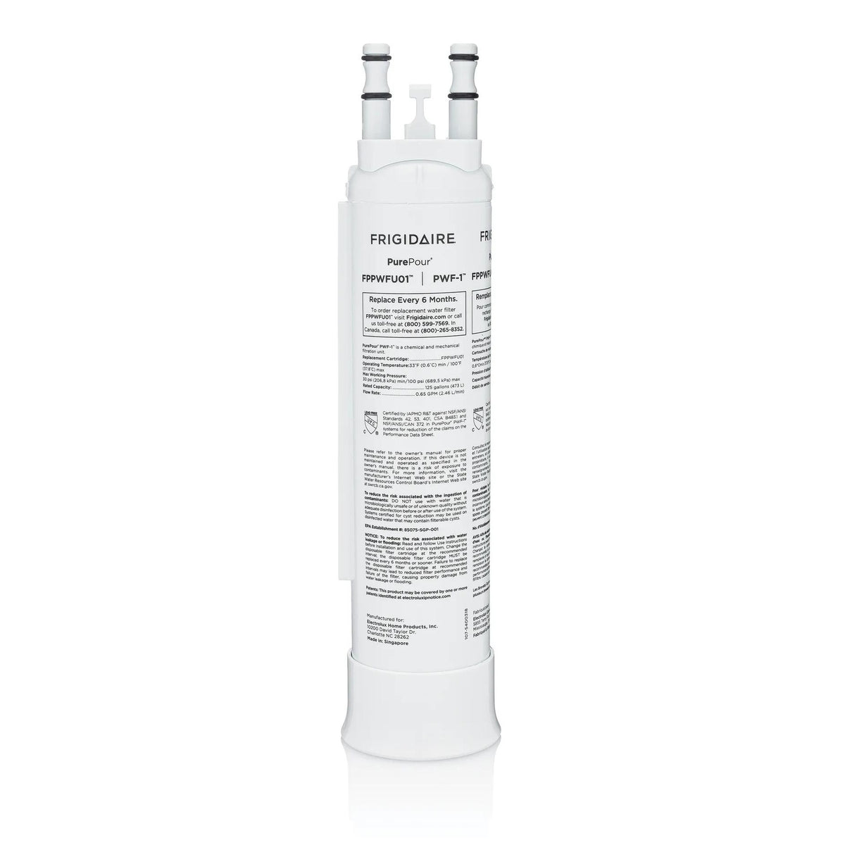 Refrigerator water filter compatible with Frigidaire PurePour PWF-1 (FPPWFU01) – cartridge