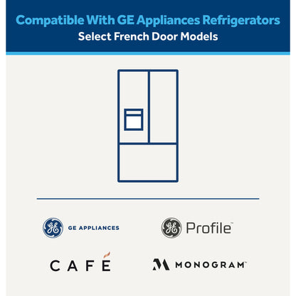 GE® RPWFE compatible refrigerator water filter – compatibility graphic