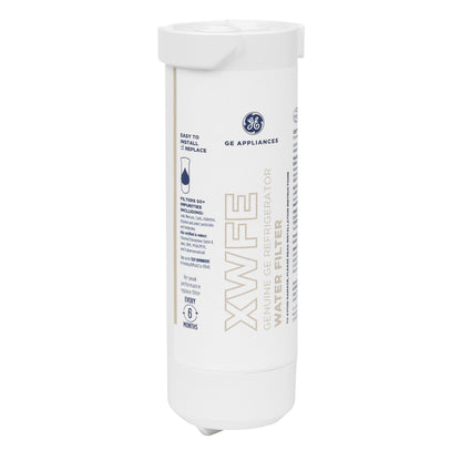 GE® XWFE compatible refrigerator water filter – cartridge front view