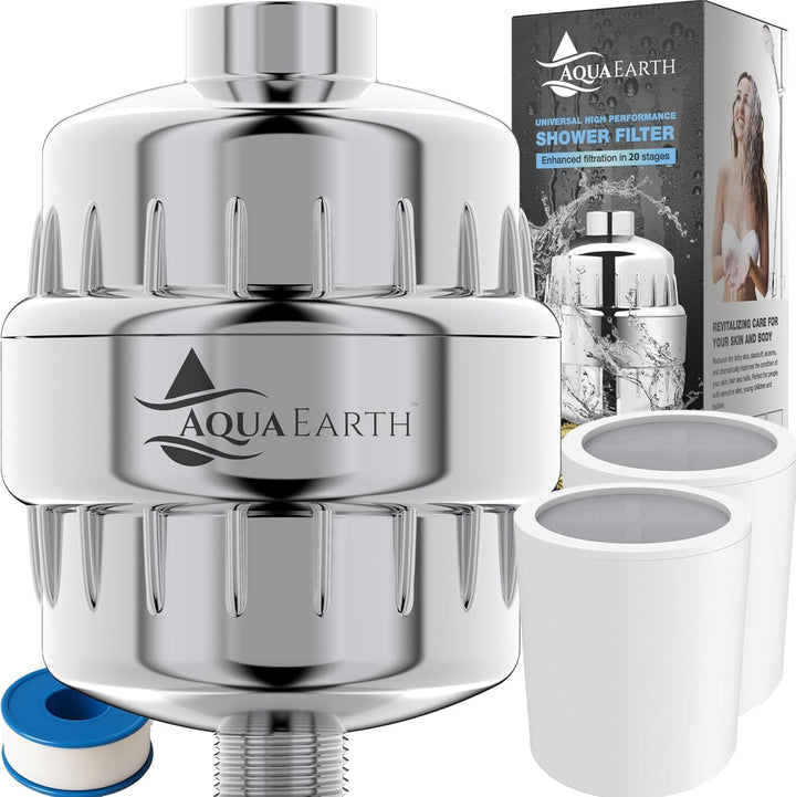 20-Stage Vitamin C & E Shower Filter for Hard Water