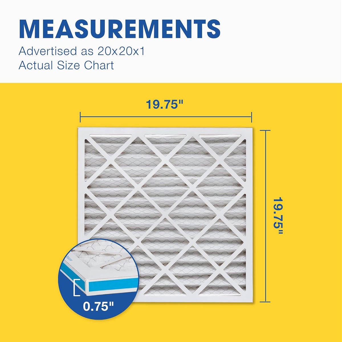 20x20x1 MERV 11 Pleated Air Filter (6-Pack)