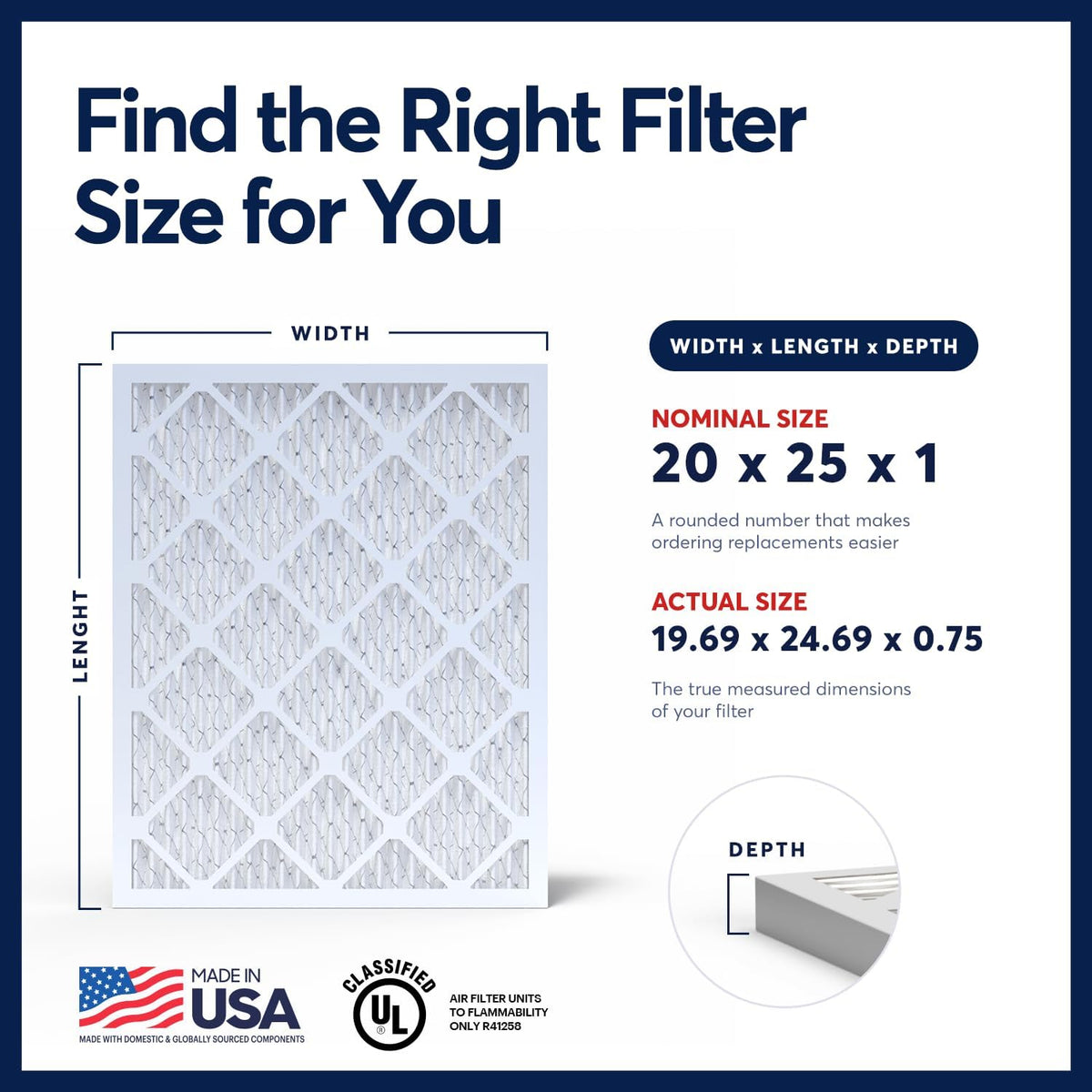 20x25x1 MERV 13 Pleated Air Filter (6-Pack)