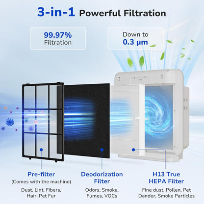 HEPA + Carbon Filter Set (2-Pack) – Compatible with Coway AP-1512HH