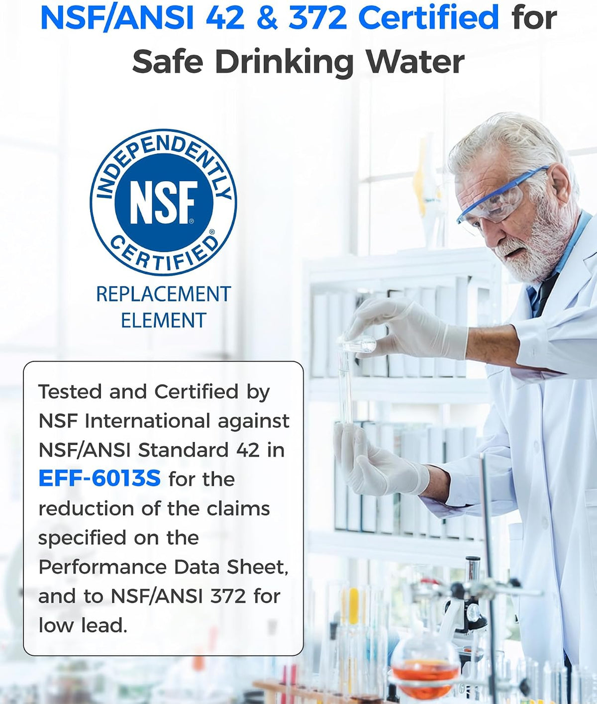 Refrigerator Water Filter 3-Pack – Compatible with GE MWF