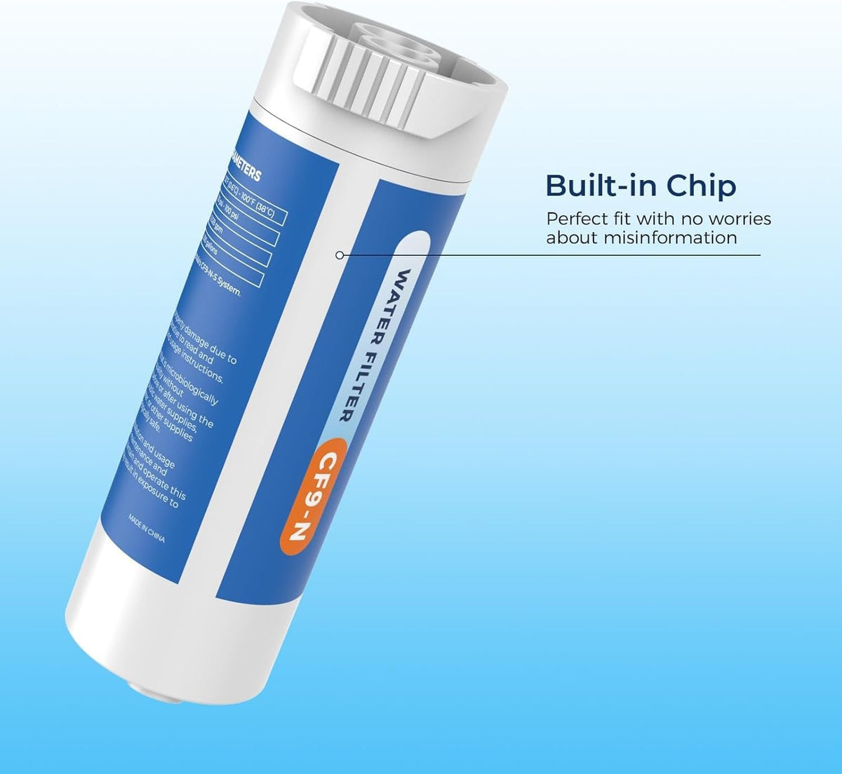 Refrigerator Water Filter with Chip – Compatible with GE XWFE