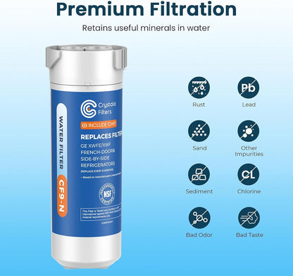 Refrigerator Water Filter with Chip – Compatible with GE XWFE